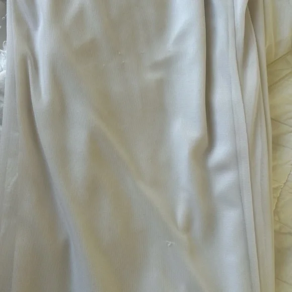 Vintage Y2K mesh off-shoulder bell sleeve tube top & matching wide leg pants set - Picture 9 of 10